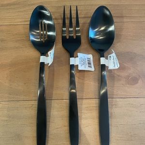 NEW! Matte Finish Serving Fork and Spoon Black - Hearth & Hand with Magnolia
